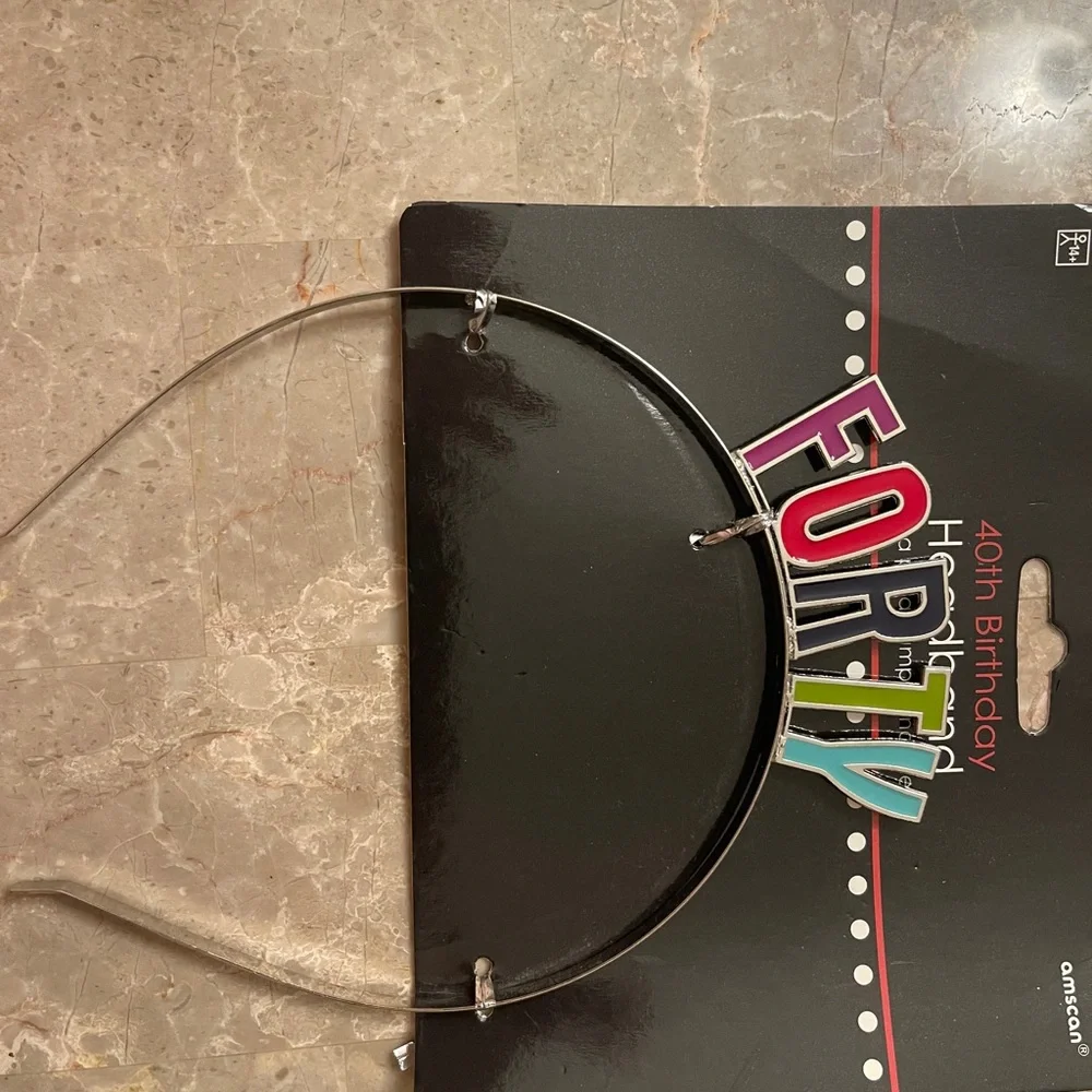 Colorful 40th Birthday Headband